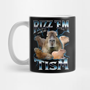 Autism Rizz Em With The Tism Autistic Capybara Mug